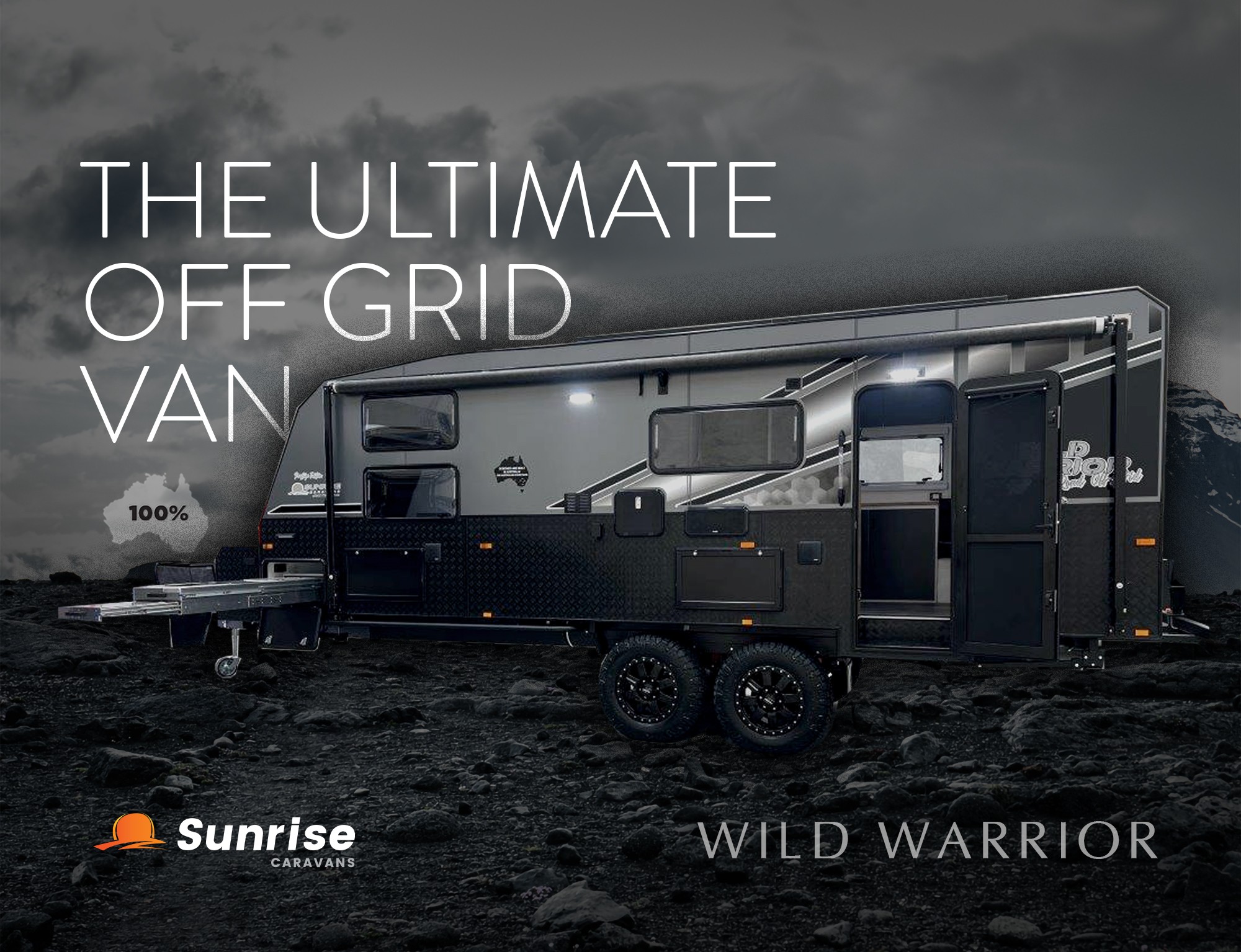 2024 Sunrise Wild Warrior Prestige Edition 22ft6 Off-Road Caravan With Aluminum Frame