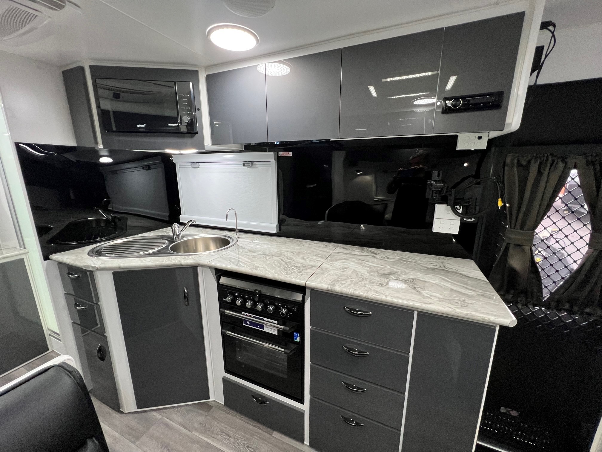 Blue Sky Splendour 21ft Angled kitchen