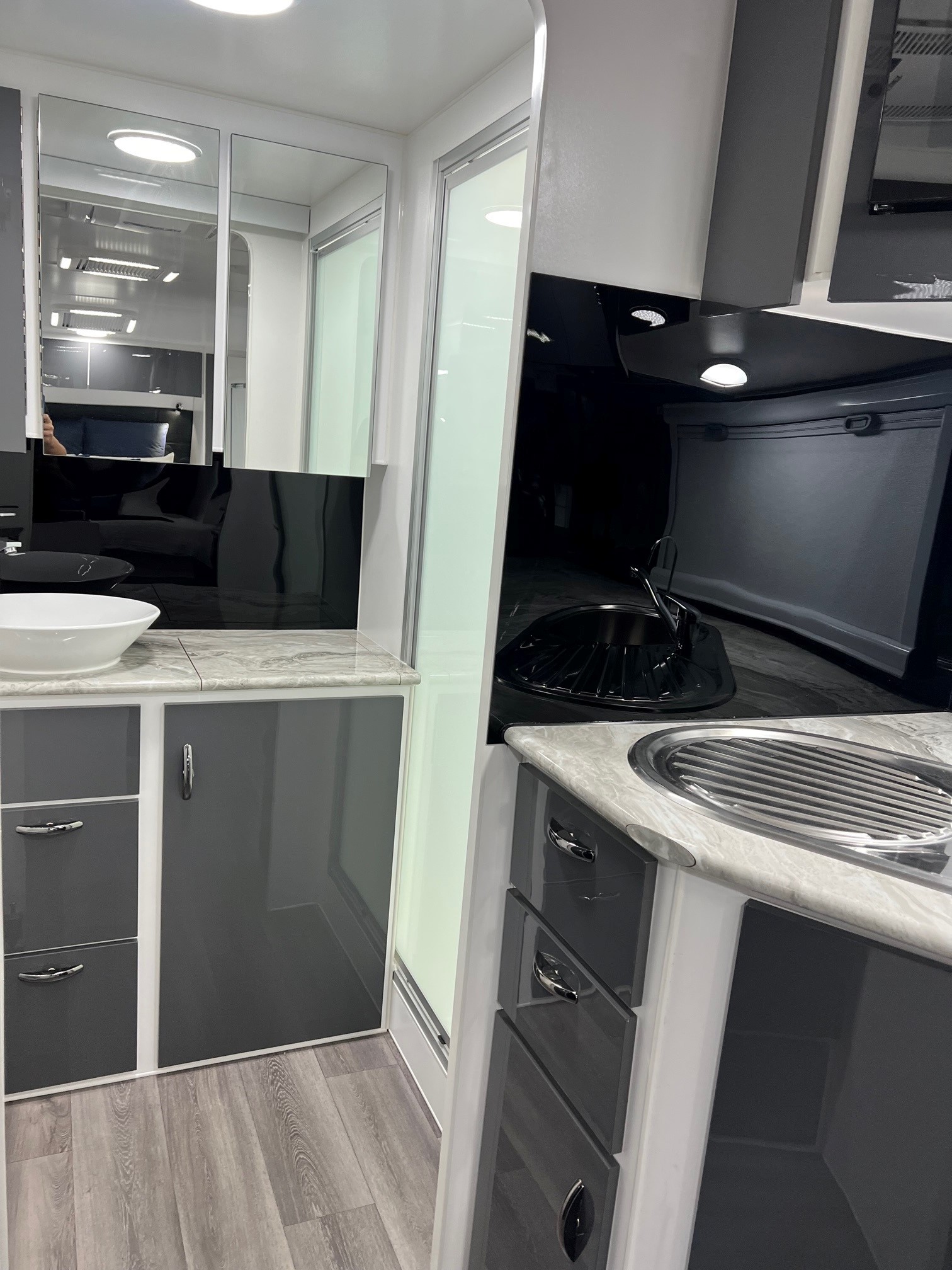 Blue Sky Splendour 21ft Angled kitchen