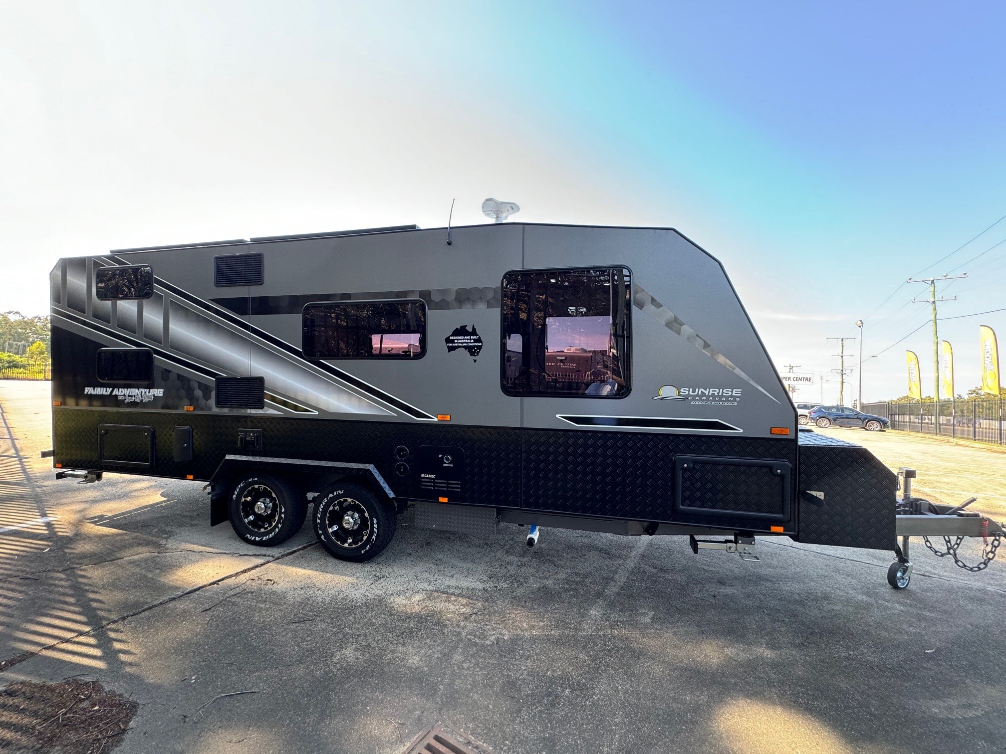 2023 Preowned Sunrise 21ft6 Double Bunk Family Adventure Semi Offroad Caravan