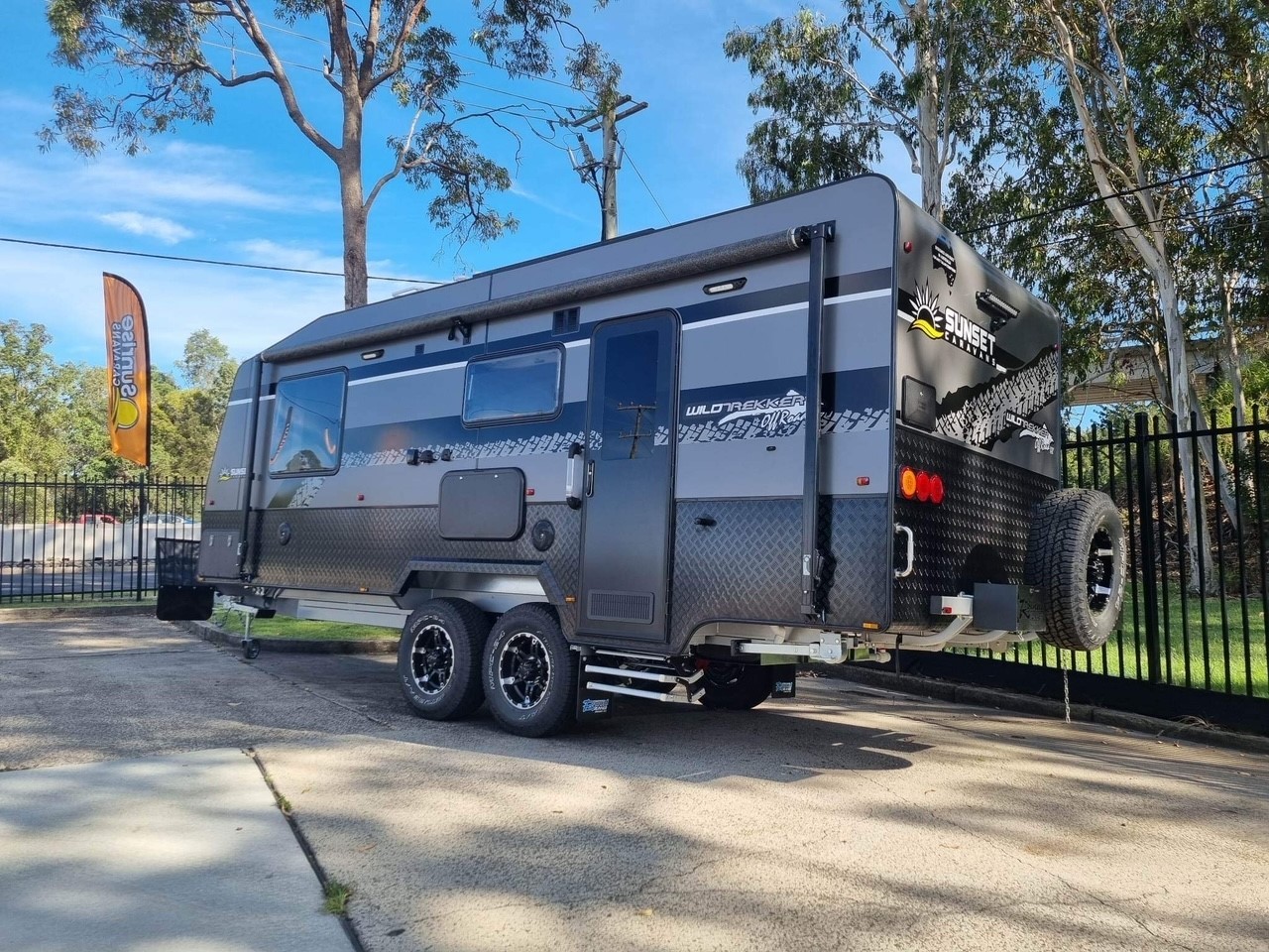 2024 Sunset Wildtrekker 21ft Off-Road With Oz Trekker Coil Off-Road Suspension & 400Amp BMPRO Lithium Batteries