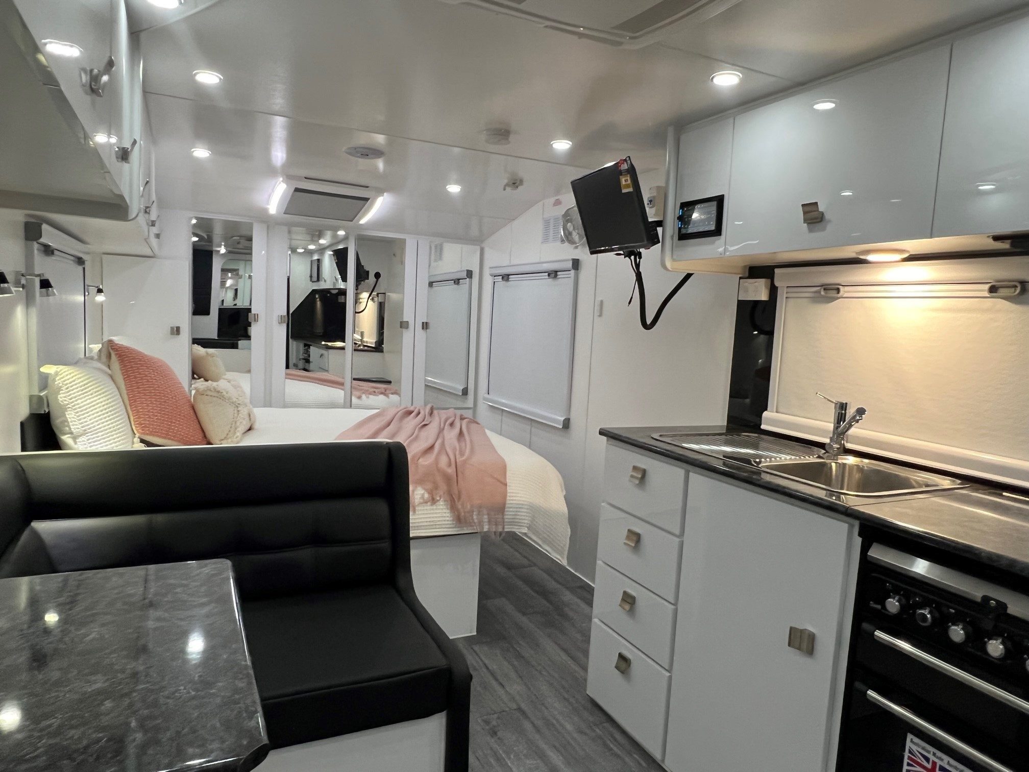 2025 23ft6 Aluminium Framed Sunrise La Maison All Wardrobes Across The Front Of Van