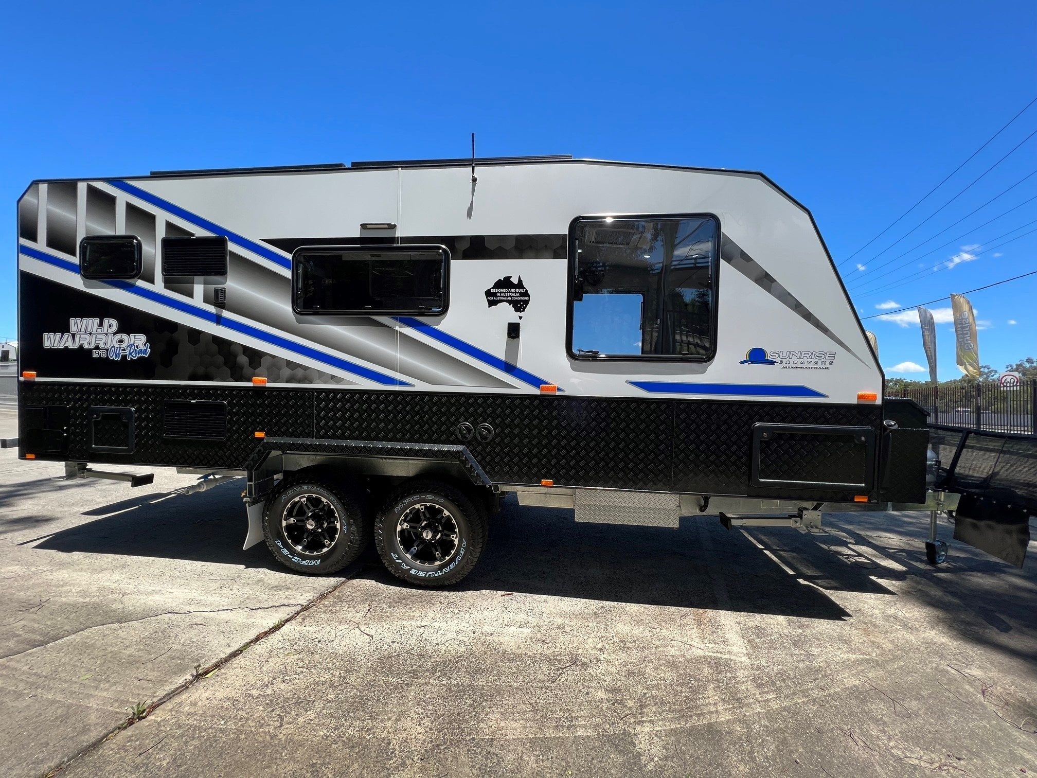 2025 Sunrise Wild Warrior 19ft8 Off-Road Aluminum Frame van With 400amp lithium & 2600W Inverter